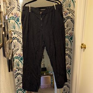 Womens linen Black Pants